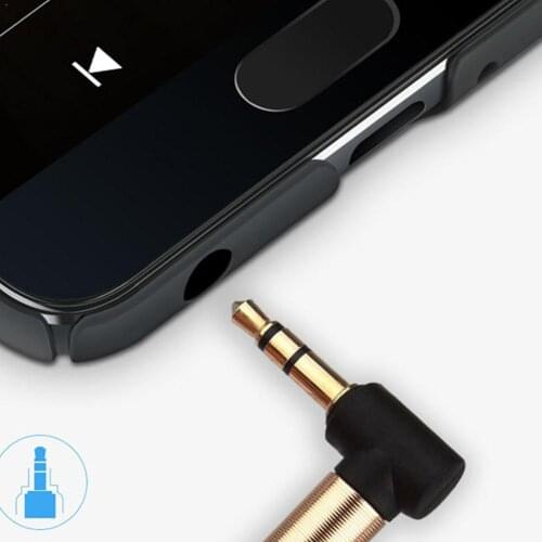 1m Audio Extension Cable Stereo Aux Cable 3.5MM Jack Cord Cable Female Audio Right Degree Angle 90 Male Aux To X6T0