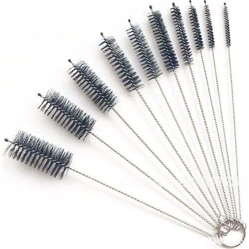 10pcs Nylon Tube Brushes Straw Set for Drinking Straws / Glasses / Keyboards / Jewelry Cleaning Brushes Clean Tools