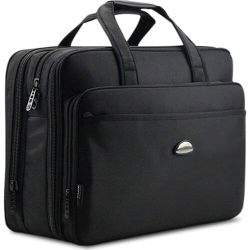 17Inch Computer Laptop Bag Multilayer Thick Nylon Cloth Briefcase Large Capacity Business Portable Shoulder Messenger Bag DB90