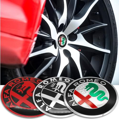 4pcs 56mm Auto Wheel Center Wheel Stickers Hub Cap Car Accessories Case For Alfa Romeo 159 147 156 Giulietta Badge Car Styling