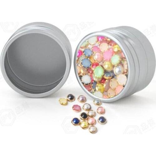 5 10 15 25ml Aluminum Candle Jar With Window Empty Cosmetic Containers Face Cream Jars Lotion Packaging Box Travel Bottle 50pcs