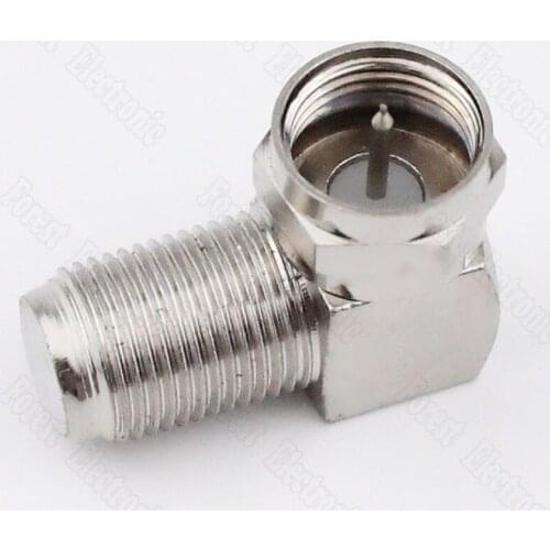 90 Degree Right Angle Elbow Connector F Head Male To Female Connector Imperial Cable TV Connector For Set-top Box