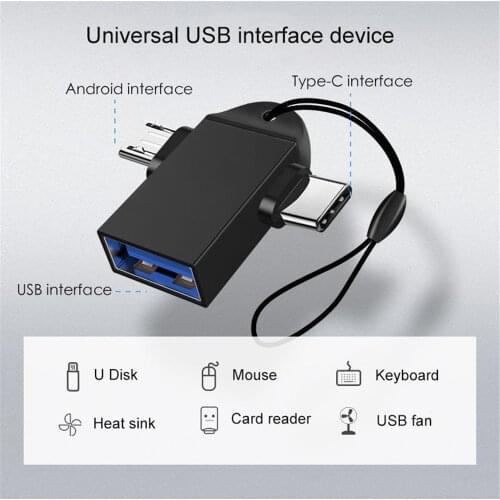 OTG Adapter 2-in-1 Type-C Micro USB Data Transmit Converters For Huawei Android USB 3.1 For Tablet Hard Disk Drive Phone