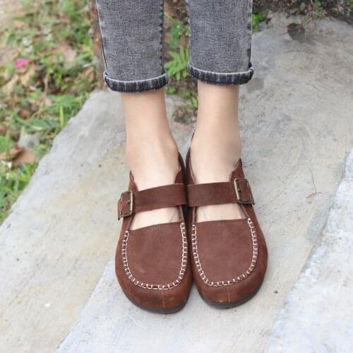 Womens Shoes Slip on Ballerina Flats 100% Genuine Leather Summer Ballet Flats Woman Barefoot Shoes Casual Women Flats