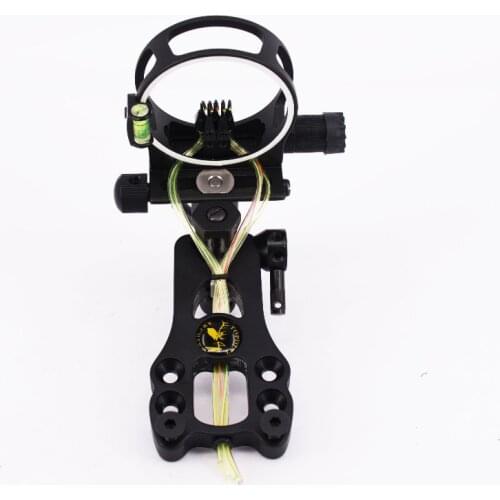 Free shipping 1 pcs High-Quality Archery Hunting Compound Bow Sight 5 pin Bow Sight 0.019",Micro Adjustable Shooting Accessories