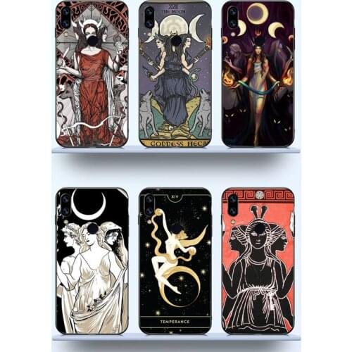 Triple Moon Goddess Hecate Tarot Card Phone Case For Xiaomi Redmi note 7 8 9 t max3 s 10 pro lite funda shell coque cover