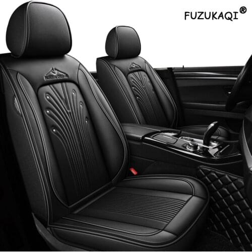 FUZHKAQI Leather car seat cover for mitsubishi pajero 4 2 sport outlander xl asx accessories lancer covers for vehicle seat auto