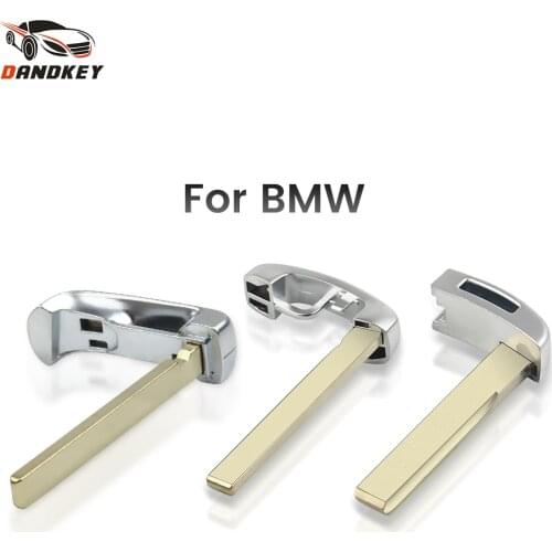 Dandkey Replacement Car Remote Smart Key Keyless Insert Emergency Uncut Blank Key Blade For BMW 1 2 7 Series X1 X5 X6 X5M X6M