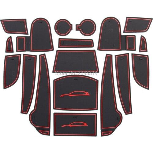 For 2018 2019 Hyundai Kona Car Interior Gate Slot Pad Non-slip Cup Mat Anti Slip Inner Door Groove Mats Car Styling Accessories