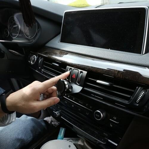 For BMW X5 F15 X6 F16 Car Interior Aluminum Alloy Mobile Phone Holder Trim Modification Accessories