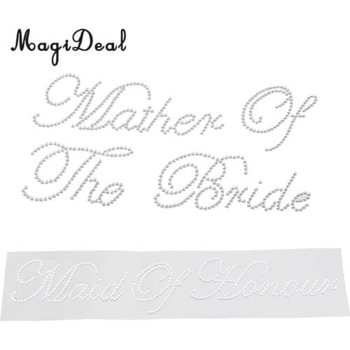 Maid of Honour Rhinestone Sticker Mother Of The Bride Decals Wedding Party Accessory
