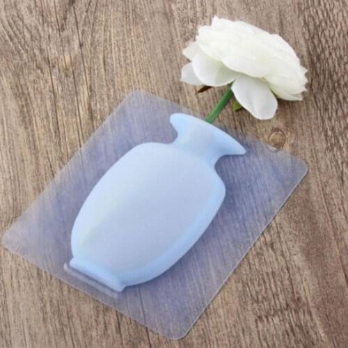 Creative 3D Flowers Vase Wall Sticker Silicone DIY Art Decals Reusability Easy to Use Living Room Decor Outdoor 15x15x1.5cm