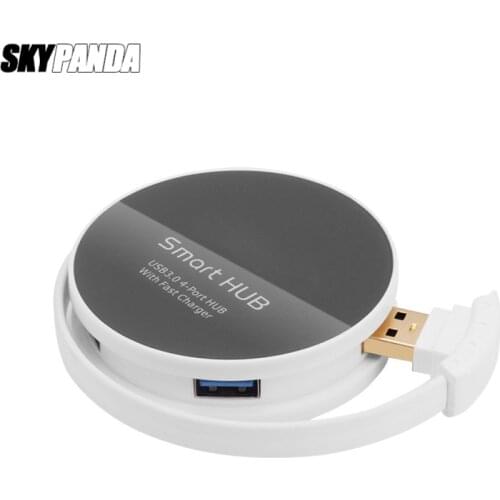 Round Storage USB3.0 HUB 4 Port 5Gbps Super Speed Portable USB Splitter Switch for iMac Computer Laptop Accessories OTG Adapter