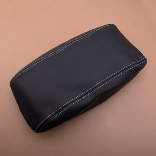 PU Leather Center Console Armrest Lid Cover Black&Gray Stitch Fit For Jeep Grand Cherokee 2011-2014 2015 2016 2017 2018 2019