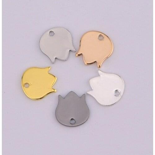 8 * 8mm solid mini flower copper pendant Minimalist style earring pendant for hand-made materials