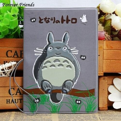 ForeverFriends PU&PVC Passport Holder Cover ID Credit Card Cover Bags Folder for Travel -My neighbor totoro pattern