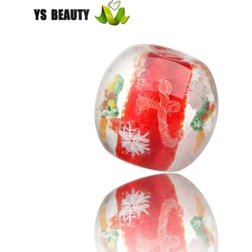 Christmas series jewelry glass beads rope jewelry accessories beads home decoration pendant beads charm jewelry production