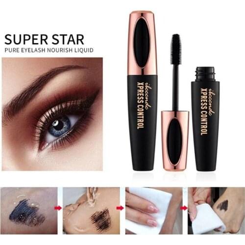 Waterproof Long Lasting 4D Lash Mascara Silk Fiber Curling Eyelash Extension Black Thick Lengthening Cream Makeup Cosmetic 10CM