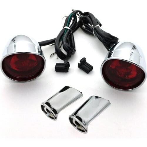 Rear Visor Trim Ring Turn Signal Light For Harley XL883 XL1200 parts Red LAMP