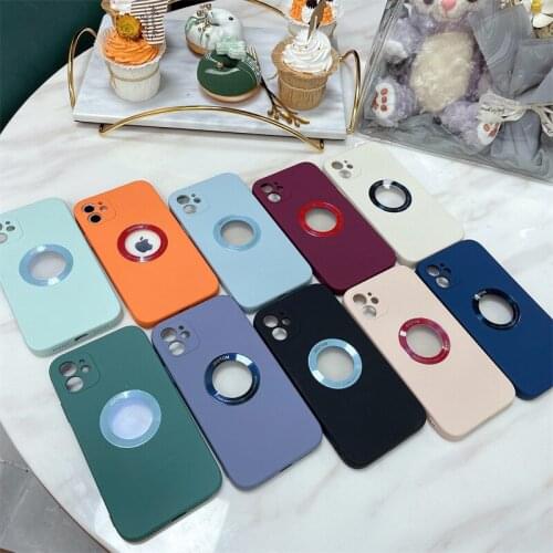Candy Colors Camera Lens Protection Phone Case for iPhone 12 ProMax 11 Pro Max XR XS 7 8 Plus SE Liquid Silica Gel Cover