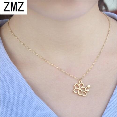 ZMZ 30pcs Europe/US fashion Chemical molecules pendant cute necklace gift for mom/girlfriend party gold/silver jewelry