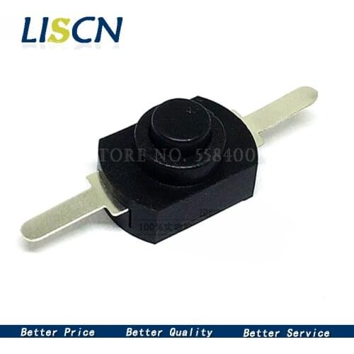 10PCS 12*8MM DC 30V 1A Black On Off Mini Push Button Switch for Electric Torch 1208YD Self Locking