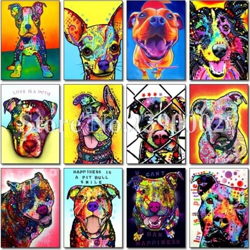 100% Full 5D Diy Diamond Painting Cross Switch Home Dog Heart Diamond Embroidery Square Rhinestones Mosaic Decor Picture