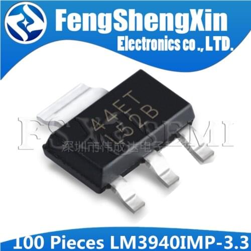 100PCS LM3940IMP-3.3 SOT-223 L52B LM3940IMPX-3.3 SOT223 LM3940 3.3V LM3940IMP SMD A3AB Low Dropout Regulator