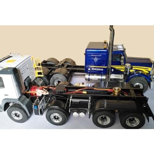 115MM wheelbase suspension large tires 8*8 heavy duty for Tamiya 1/14 Tractor Truck Benz 1851 SCA R620 R470 3363 RC8WD LEISU