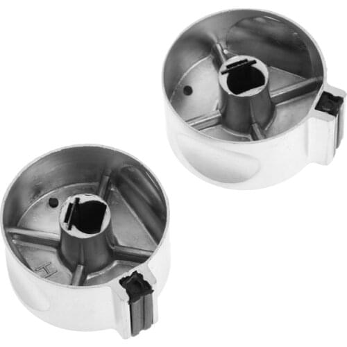 2Pcs 8mm Hole Metal Gas Stove Cooker Rotary Switch Knobs Universal Replacement