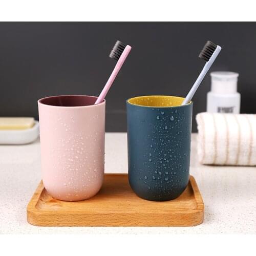 2021 Nordic Home Fresh and Simple Two-color Mouthwash Cups for Couples Toothbrushing Cups Wash Cups Double-layer Mouthwash Cups