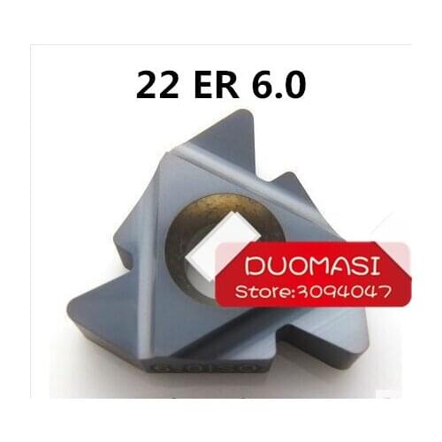 22 ER 6.0 ISO Indexable Tungsten Carbide Threading Lathe Inserts for Threaded Lathe Holder