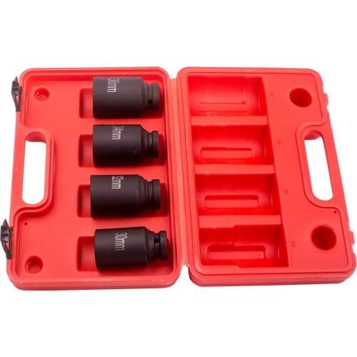 4x 1/2" Drive 6 Point Spindle Axle Nut Socket 30mm 32 34 36mm Remover High Performance Car Tool