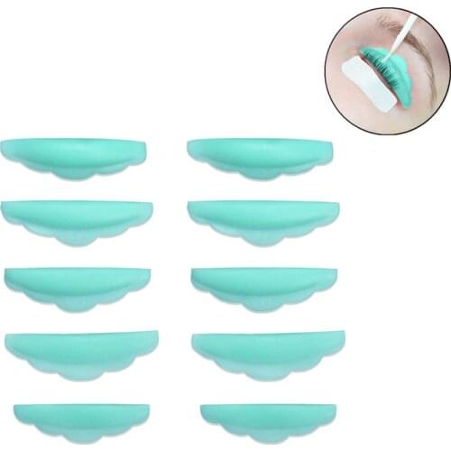 5 Pairs Silicone Eyelash Perm Pad Colorful Recycling Lashes Rods Shield Lifting 3D Eyelash Curler Accessories Applicator Tools