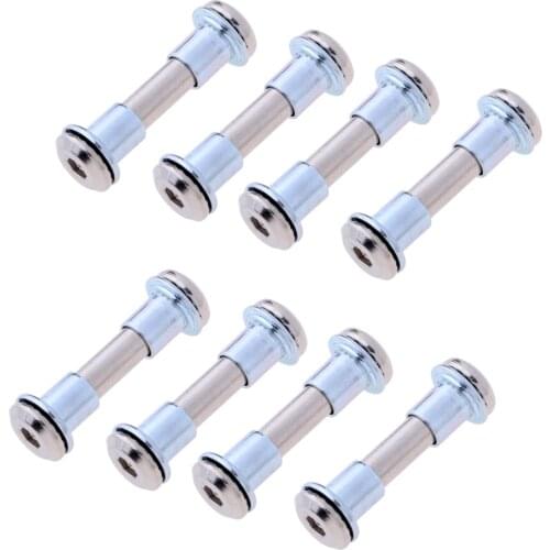 8pcs Inline Skate Screws Roller Skate Axle Bolts with Bearing Spacers, Length 31mm, Diameter 6mm