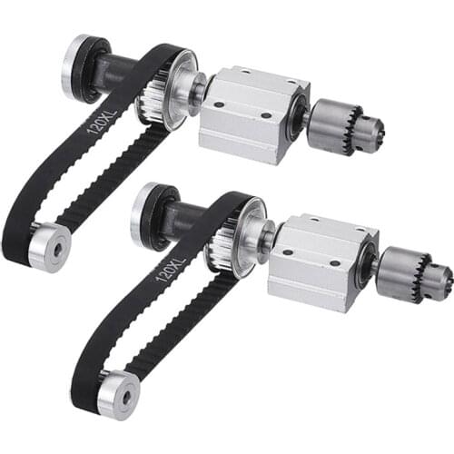 Promotion! 2 Set Of No Power Diy Woodworking Cutting Grinding Spindle Trimming Belt Jto Drill Chuck Set Small Lathe Accessories