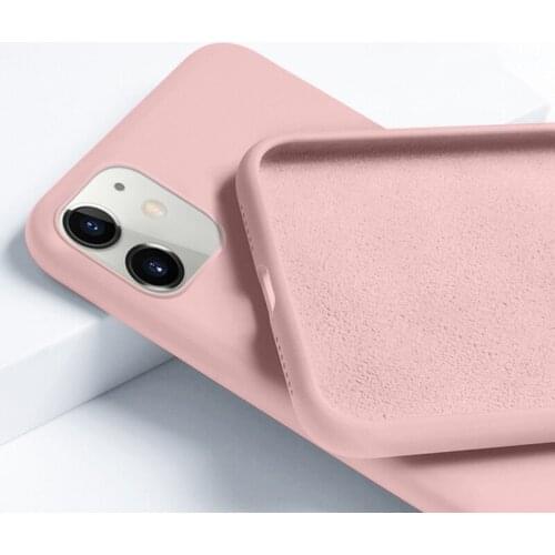 Liquid Silicon Case For iPhone 12 mini Pro Max Shockproof Silky Soft Back Cover For iPhone 12 mini Pro Max Gel Rubber Case Soft