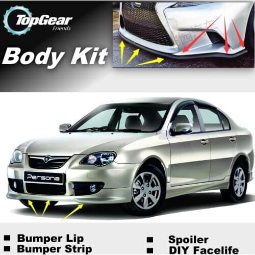 Bumper Lip Deflector Lips For Proton Persona 2007~2016 Front Spoiler Skirt For TopGear Friends Car Tuning / Body Kit / Strip