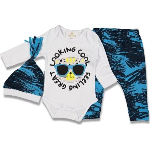 Baby Boys Bodysuit Sets %100 Cotton