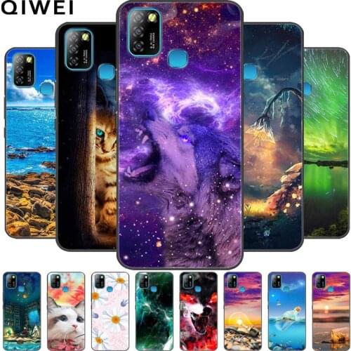 For Infinix Smart 5 Case 6.6'' Wolf Cat Soft TPU Silicone Phone Cases For Infinix Hot 10 Lite Shockproof Cover Coque Smart5