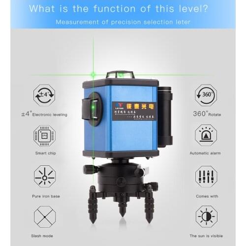 LETER L360G green laser level 360 12 Line All metal electronic leveling