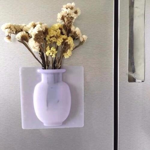 Leaves Body Accessories Outdoor Handmade Pots Soft Bottle Flowers Silicone Sticky Wall Magic Plant Vases Container Decorations