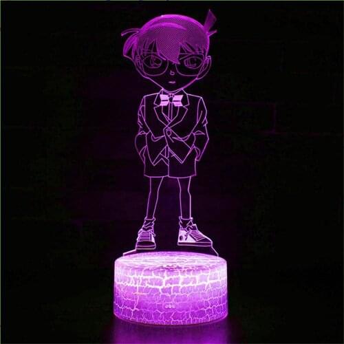 3D Night Light Japanese Anime Cartoon Detective Comic Novel Cartoon Detective LED Light Bedroom Childrens Toy Christmas Gift