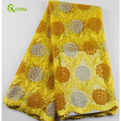 New 2.5 yard High Quality Swiss voile laces Switzerland Hot Sell Mesh 2021 top african rose cord Embroidery African lace fabrics