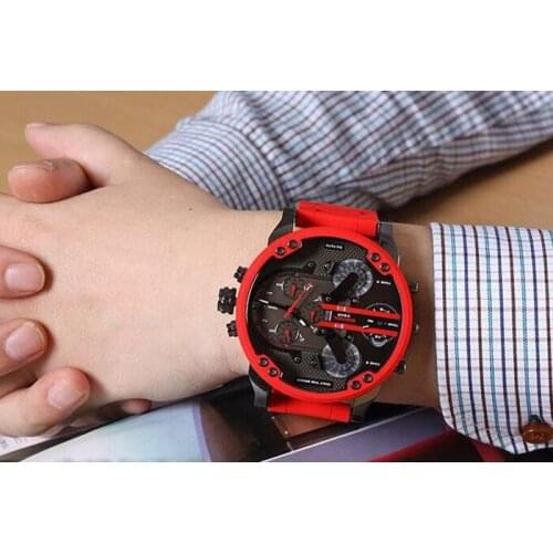 New Causal Sport Mens Watches Silicone Band Wristwatch Big Dial Quartz Clock with Luminous Pointers Relogio Masculino