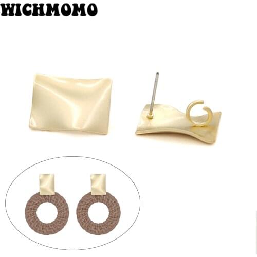 New 18*13mm 6pieces/bag High Quality Zinc Alloy Matte Gold Irregular Earring Base Connectors for DIY Earring Jewelry Accessories