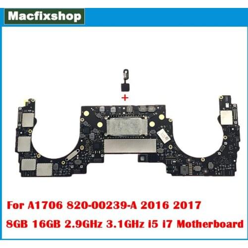 Original A1706 Logic Board 2016 2017 For MacBook Pro i5 i7 A1706 Motherboard 820-00239-A 3.1GHz 2.9GHz 8G 256G EMC 3071 3163