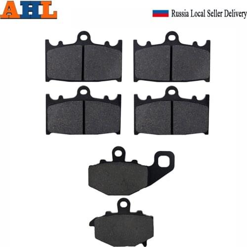 AHL Motorcycle Front and Rear Brake Pads For KAWASAKI ZZ-R 400 ZZR400 (ZX 400 N) 1993-1999 Black Brake Disc Pad Kit