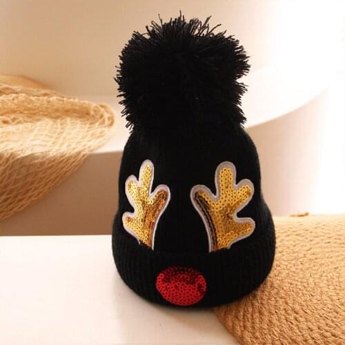 Christmas Hat Knitted Woolen Yarn Keep Warm Decoration Childrens Autumn And Winter Hat Needle For Kid Adult For Christmas Party