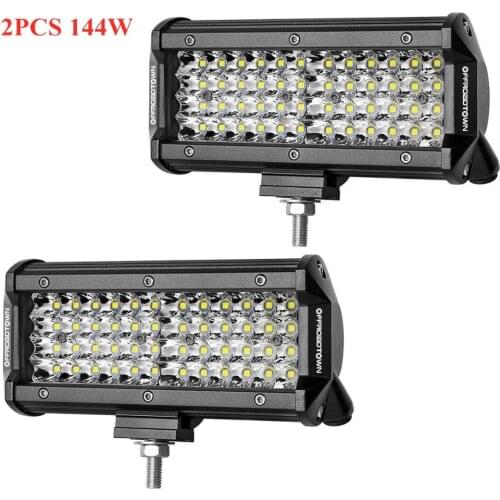 7inch 4Row 144w LED work light bar spotlight led bar light car lights for Off Road truck 4WD 4x4 SUV ATV auto fog lamp